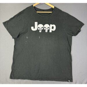 Jeep Punsiher Logo Car Truck Outdoor Black Shirt 2XL Auto Hype Streetwear
